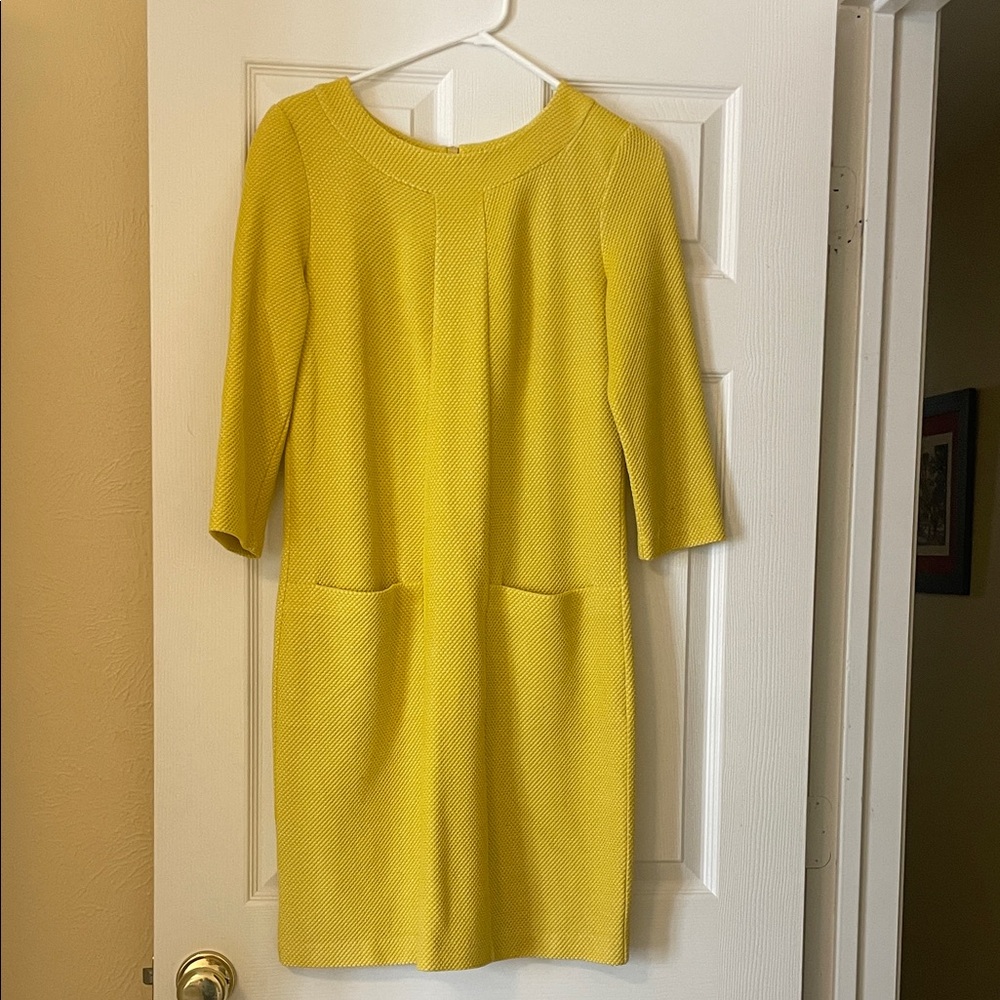 Boden Vibrant Yellow Long Sleeve Dress